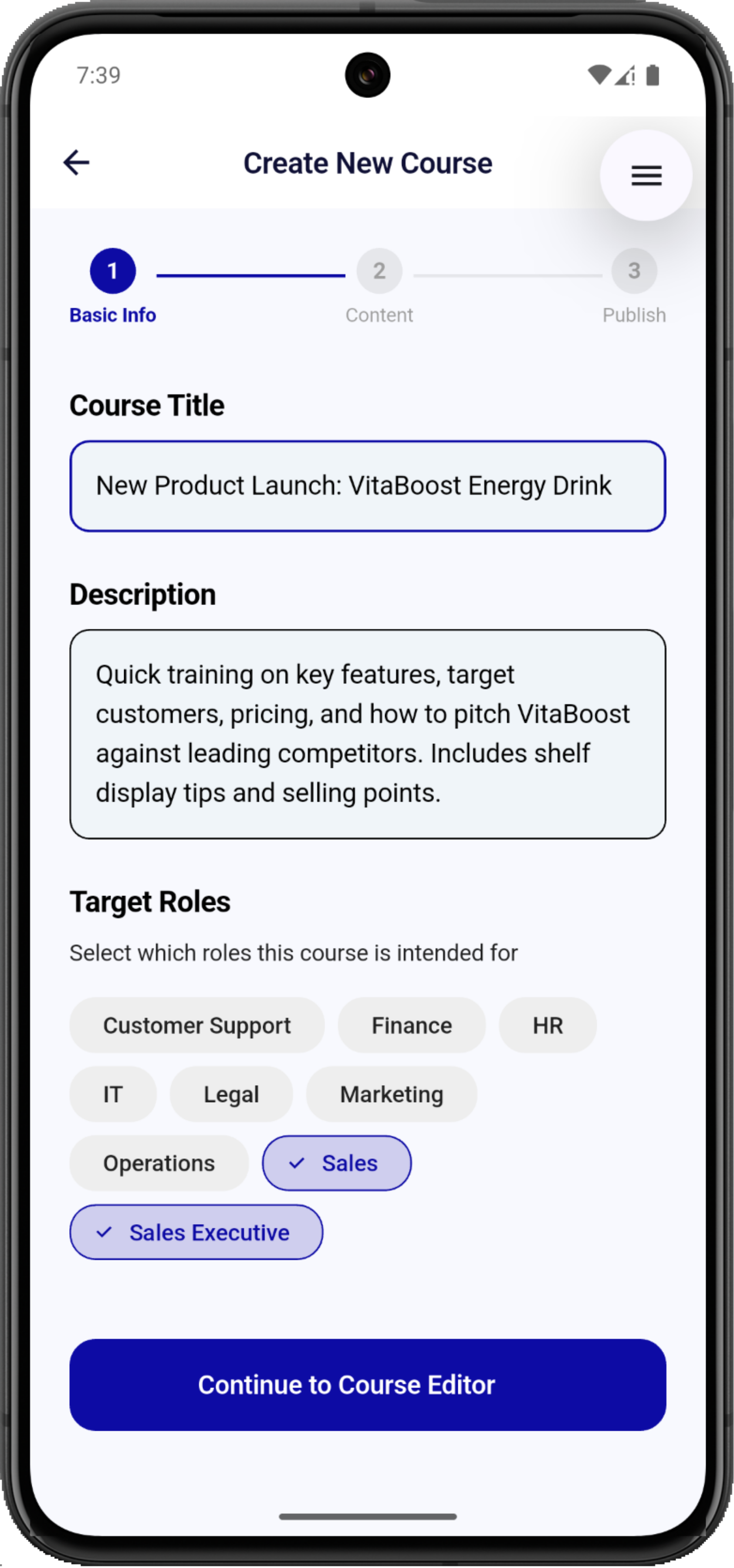 Course creation and assignment